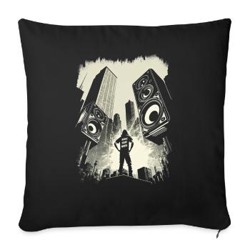 Faites du bruit! - Coussin et housse de 45 x 45 cm - noir - Devant