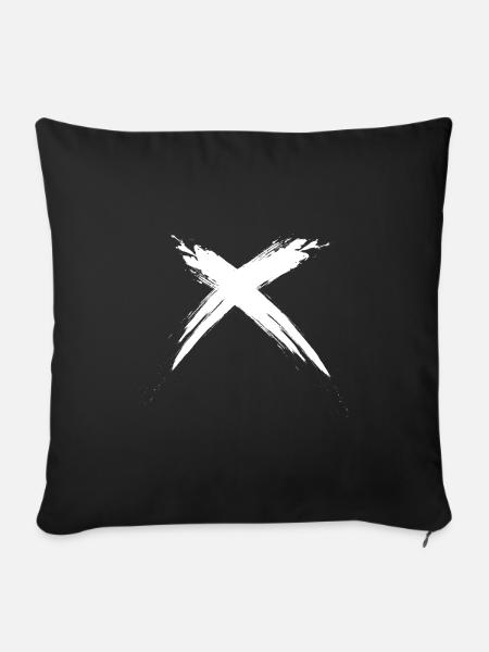X - Sofakissen mit Füllung 45 x 45 cm - Schwarz