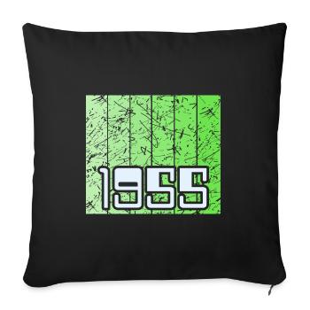 Né en 1955 - Coussin et housse de 45 x 45 cm - noir - Devant