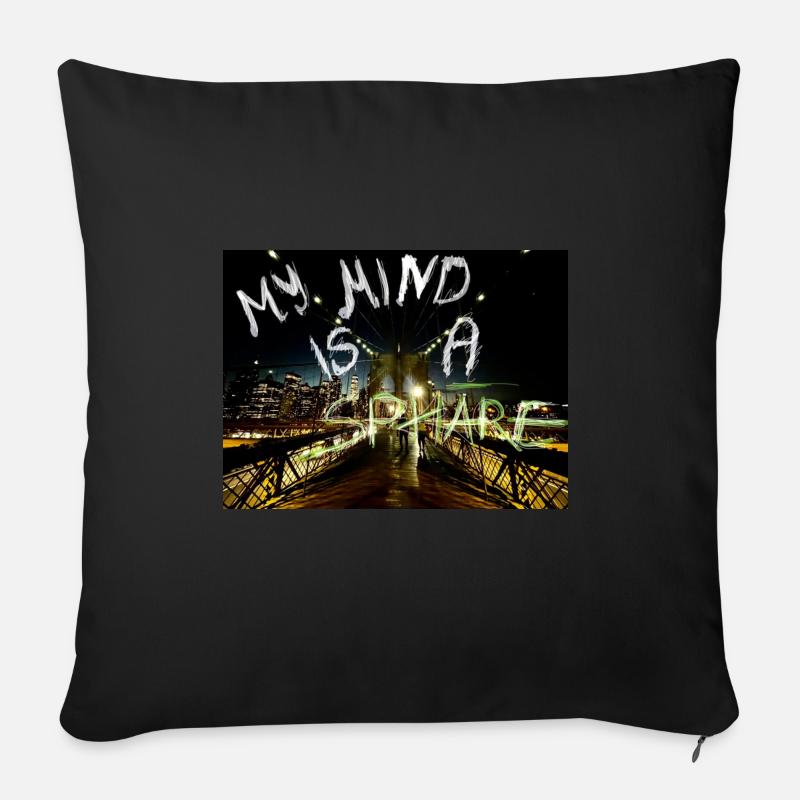 MY MIND IS A SPHÄRE RÜCKENPRINT - Sofakissen mit Füllung 45 x 45 cm - Schwarz