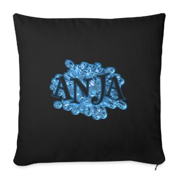 Wassertropfen Anja - Sofakissen mit Füllung 45 x 45 cm - Schwarz - Vorne