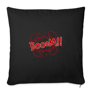 comic boom - Sofa pillow with filling 45cm x 45cm - black - Front