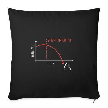 Graphique d’enshittification - Coussin et housse de 45 x 45 cm - noir - Devant