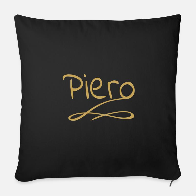 als piero - Sofakissen mit Füllung 45 x 45 cm - Schwarz
