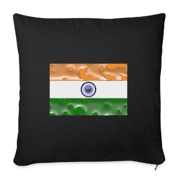 Indien - Sofakissen mit Füllung 45 x 45 cm - Schwarz - Vorne