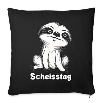 Scheisstag - Sofakissen mit Füllung 45 x 45 cm - Schwarz - Vorne