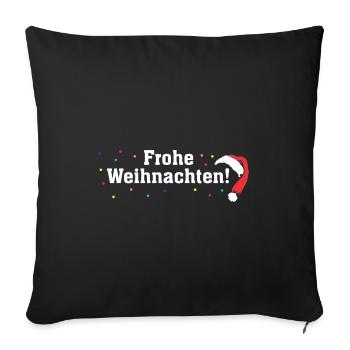 Weihnachtsgeschenk - Sofakissen mit Füllung 45 x 45 cm - Schwarz - Vorne