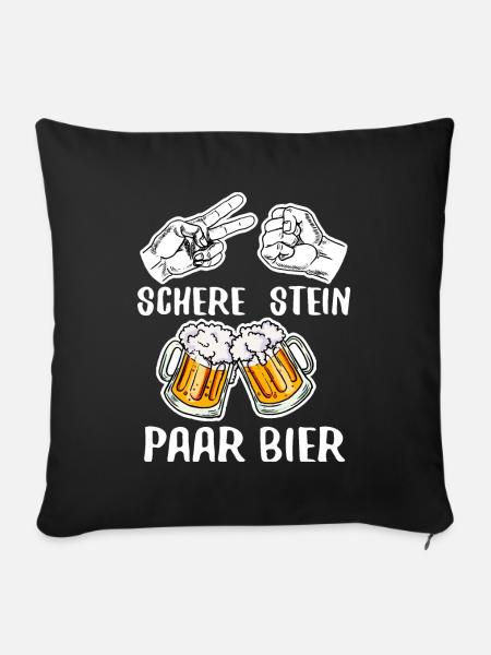 Wotzwitz Trinkspiel - Sofakissen mit Füllung 45 x 45 cm - Schwarz
