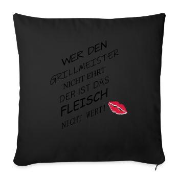 Fleisch nicht wert - Sofakissen mit Füllung 45 x 45 cm - Schwarz - Vorne