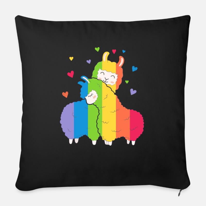 Gay Pride - Sofakissen mit Füllung 45 x 45 cm - Schwarz