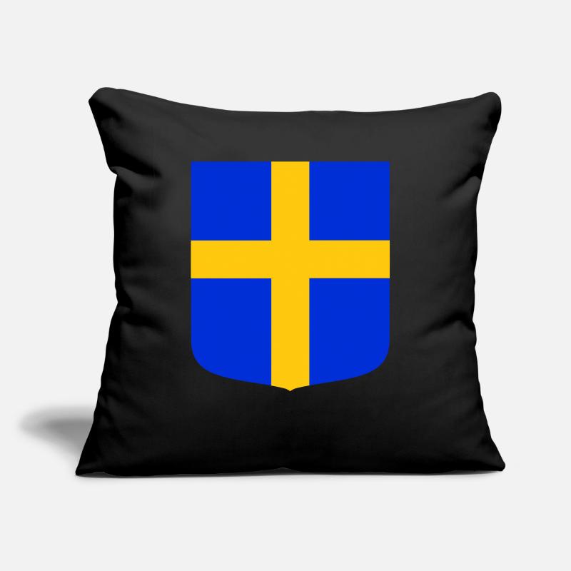 Drapeau bouclier Suède Coussin et housse de 45 x 45 cm