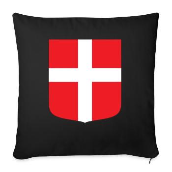 Danemark - Coussin et housse de 45 x 45 cm - noir - Devant