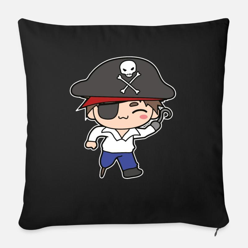 Pirat - Sofakissen mit Füllung 45 x 45 cm - Schwarz