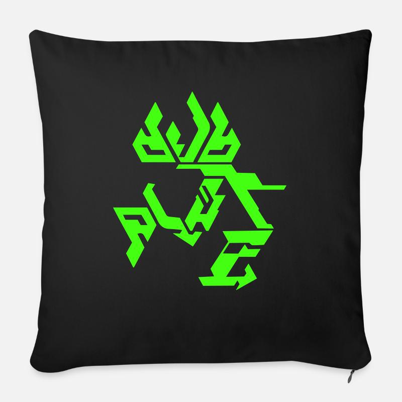 Future Dubplate Eule - Sofakissen mit Füllung 45 x 45 cm - Schwarz