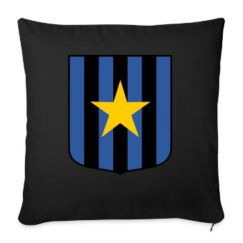 Blue-black - Sofa pillow with filling 45cm x 45cm - black - Front