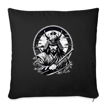 Samurai Warrior - Japan - Demon - Sofa pillow with filling 45cm x 45cm - black - Front