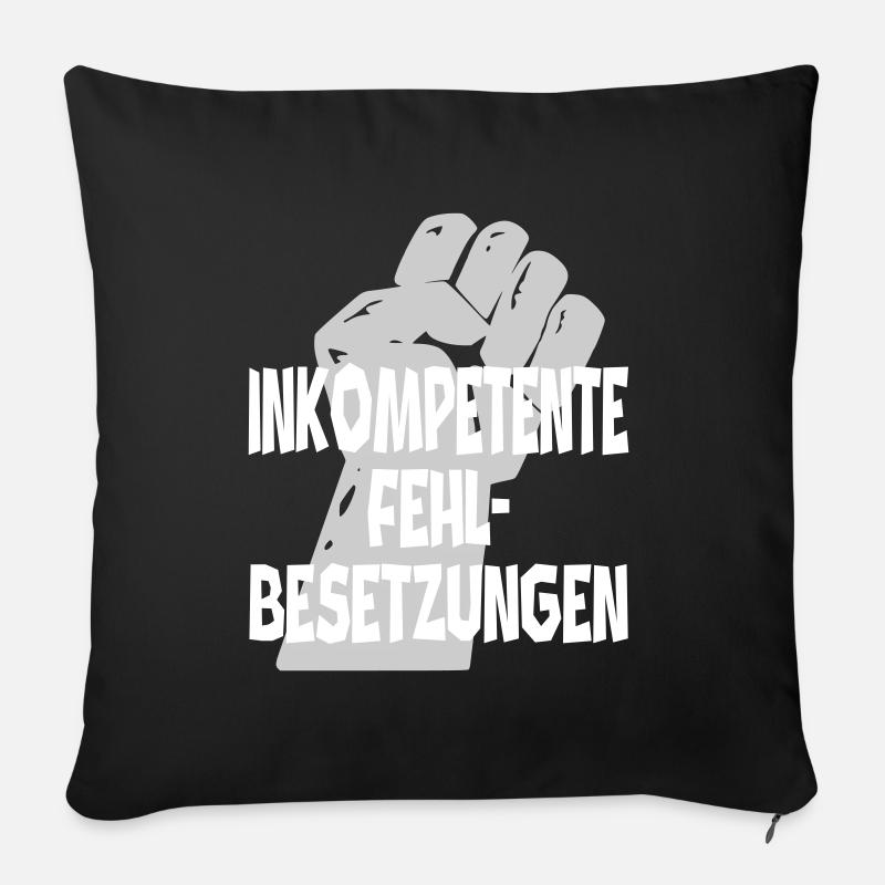 Inkompetenz - Sofakissen mit Füllung 45 x 45 cm - Schwarz