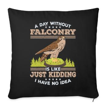 Fauconnerie - Coussin et housse de 45 x 45 cm - noir - Devant