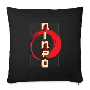 Bujinkan, Bujinkan Arts martiaux japonais, - Coussin et housse de 45 x 45 cm - noir - Devant