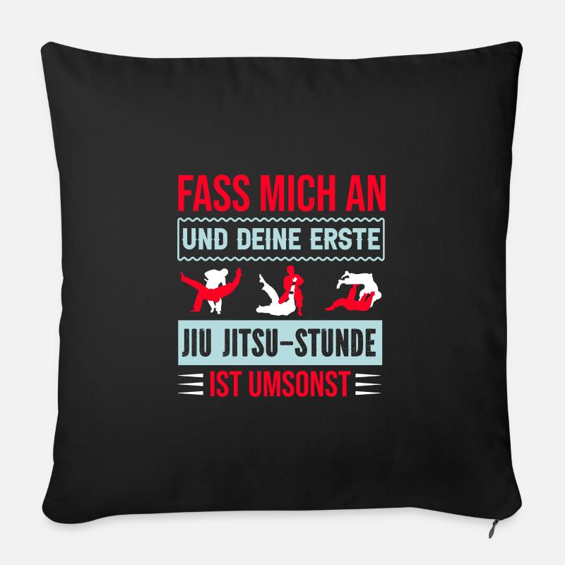 Jiu Jitsu Stunde Jiu Jitsu Training - Sofakissen mit Füllung 45 x 45 cm - Schwarz