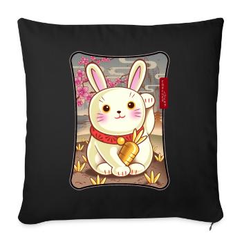 Forever Lucky Rabbit - Sofakissen mit Füllung 45 x 45 cm - Schwarz - Vorne