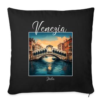 Venedig, Venezia - Sofakissen mit Füllung 45 x 45 cm - Schwarz - Vorne