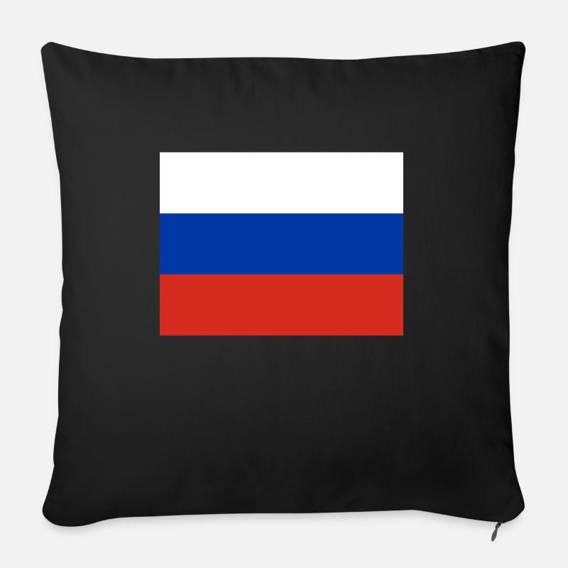 Russiche Flagge - Sofakissen mit Füllung 45 x 45 cm - Schwarz