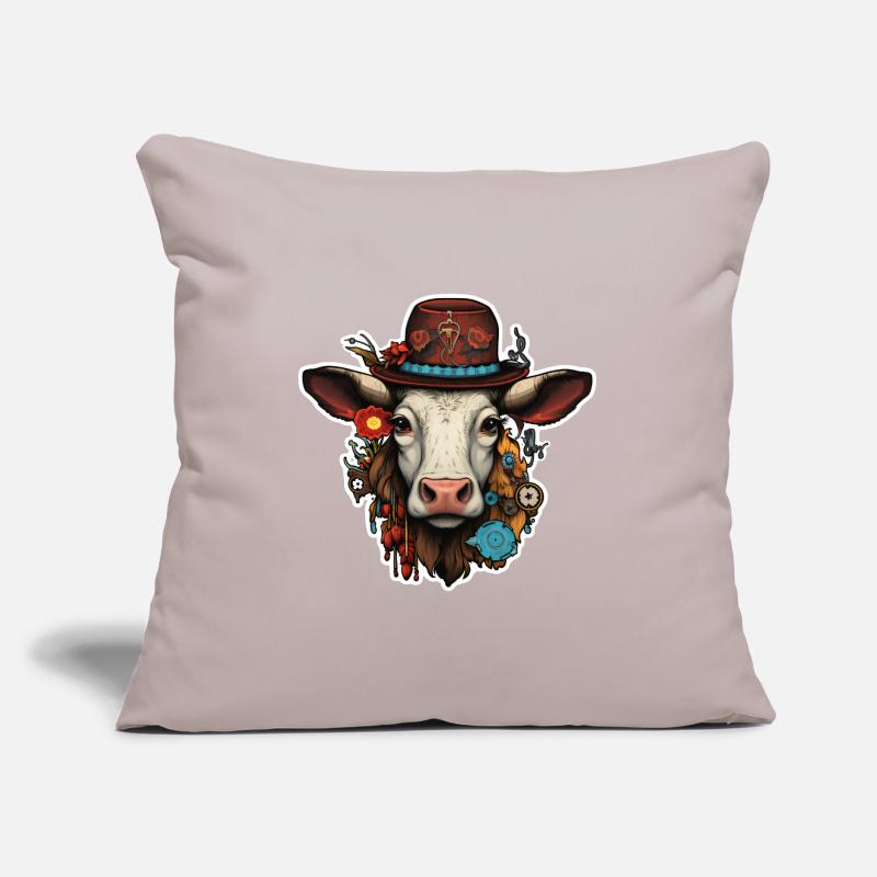 Vache Forêt-Noire Steampunk Coussin et housse de 45 x 45 cm