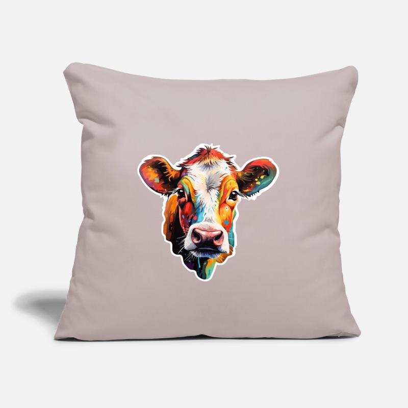 Boeuf panaché Coussin et housse de 45 x 45 cm