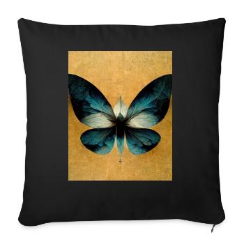 Bauhaus Butterfly Vintage Style - Sofa pillow with filling 45cm x 45cm - black - Front