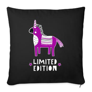 Unicorn Limited Edition - Sofakissen mit Füllung 45 x 45 cm - Schwarz - Vorne