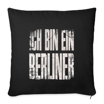 Ich bin ein Berliner - Sofakissen mit Füllung 45 x 45 cm - Schwarz - Vorne