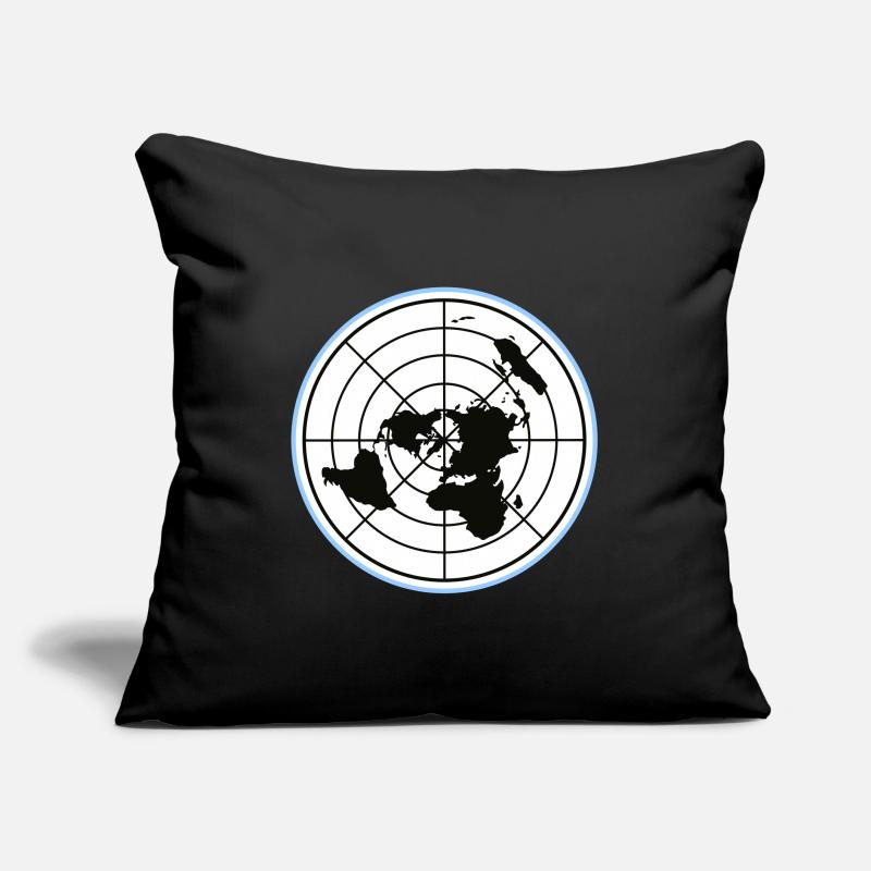 Flat Earth | Flat Earth Map | Colors changeable Sofa pillow with filling 45cm x 45cm