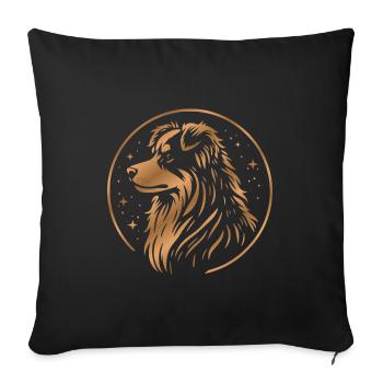 Dream Dog Aussie Copper - Sofa pillow with filling 45cm x 45cm - black - Front