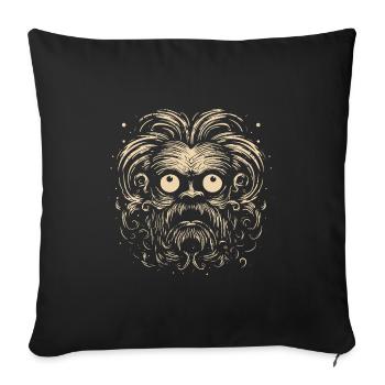 Sauvage galactique - Coussin et housse de 45 x 45 cm - noir - Devant