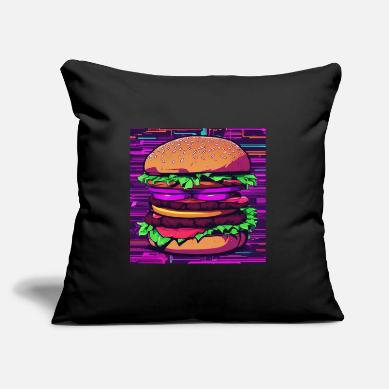 Neon Burger Sofa pillow with filling 45cm x 45cm