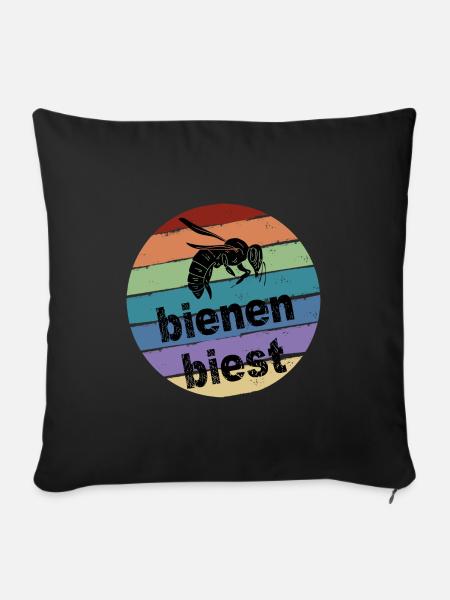 BienenBiest. Bunt. Krass. Selbstbewusst. - Sofakissen mit Füllung 45 x 45 cm - Schwarz