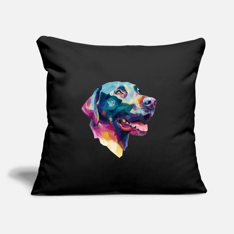 Conception Low Poly Labrador Retriever Coussin et housse de 45 x 45 cm