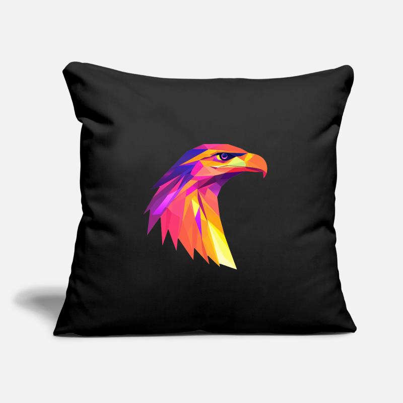 AdlerKopf Low Poly Logo Design Sofakissen mit Füllung 45 x 45 cm