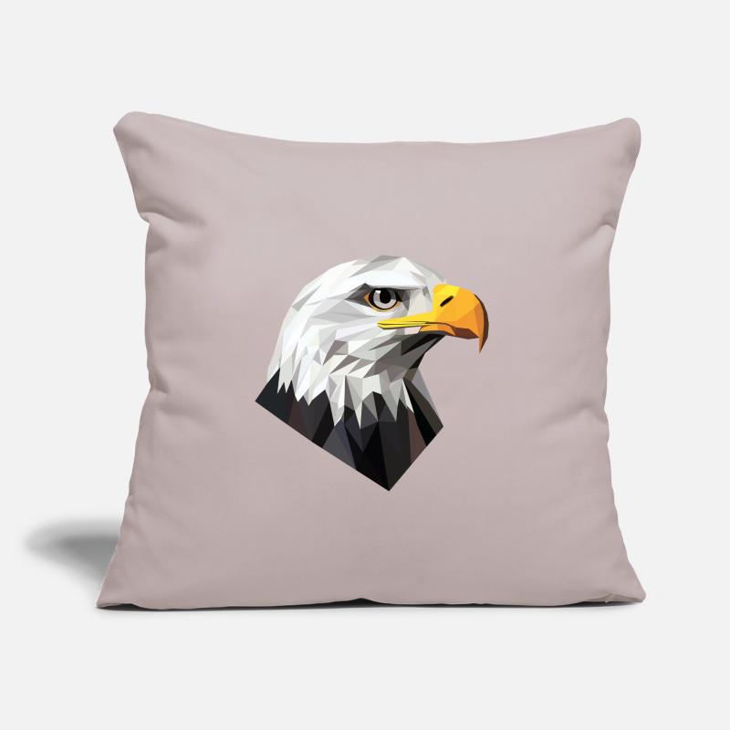 Conception du logo Low Poly de la tête d’aigle Coussin et housse de 45 x 45 cm