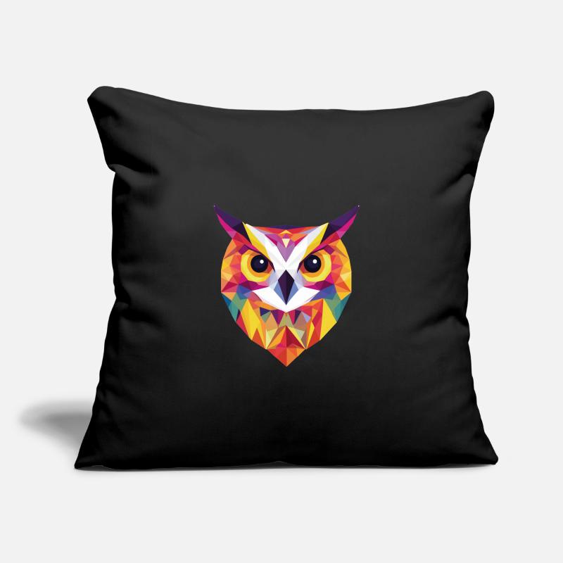 Low Poly Owl – un design moderne pour les petits malins Coussin et housse de 45 x 45 cm