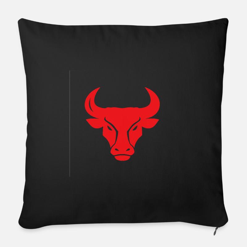 Bull Head Vector - Sofakissen mit Füllung 45 x 45 cm - Schwarz