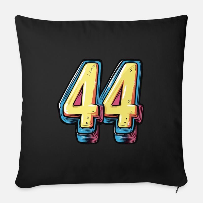 Bande dessinée à 44 numéros - Coussin et housse de 45 x 45 cm - noir