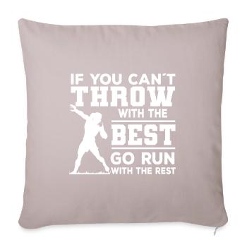 Shot-putter - Sofa pillow with filling 45cm x 45cm - light taupe - Front