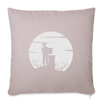 Apiculteurs - Coussin et housse de 45 x 45 cm - taupe clair - Devant