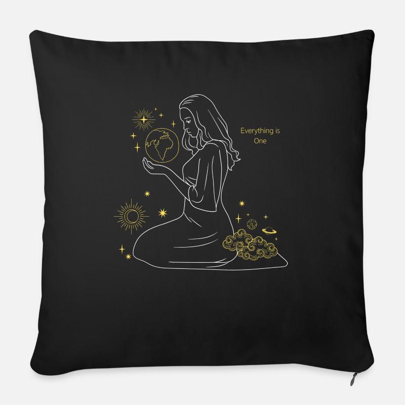 Nous ne faisons qu’un - Coussin et housse de 45 x 45 cm - noir