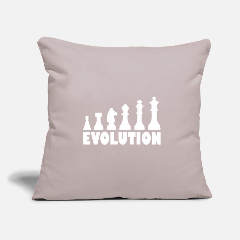 Chess Evolution Schach Sofakissen mit Füllung 45 x 45 cm