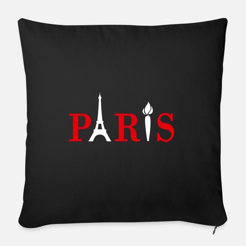 Paris Spiele Frankreich - Sofakissen mit Füllung 45 x 45 cm - Schwarz