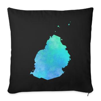 Mauritius - Sofakissen mit Füllung 45 x 45 cm - Schwarz - Vorne