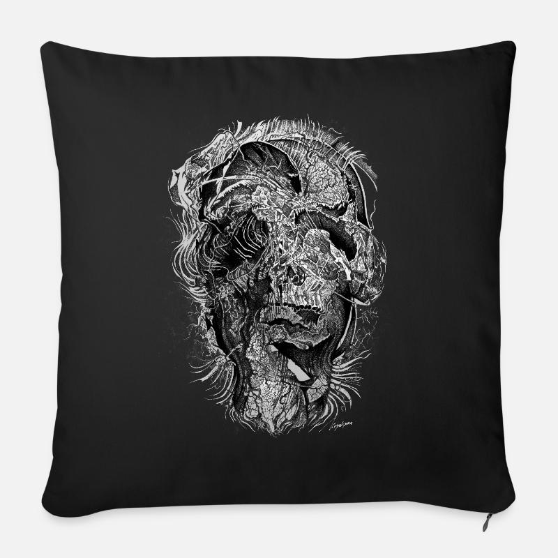 Decay - Coussin et housse de 45 x 45 cm - noir